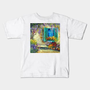 Wisteria by the window Kids T-Shirt